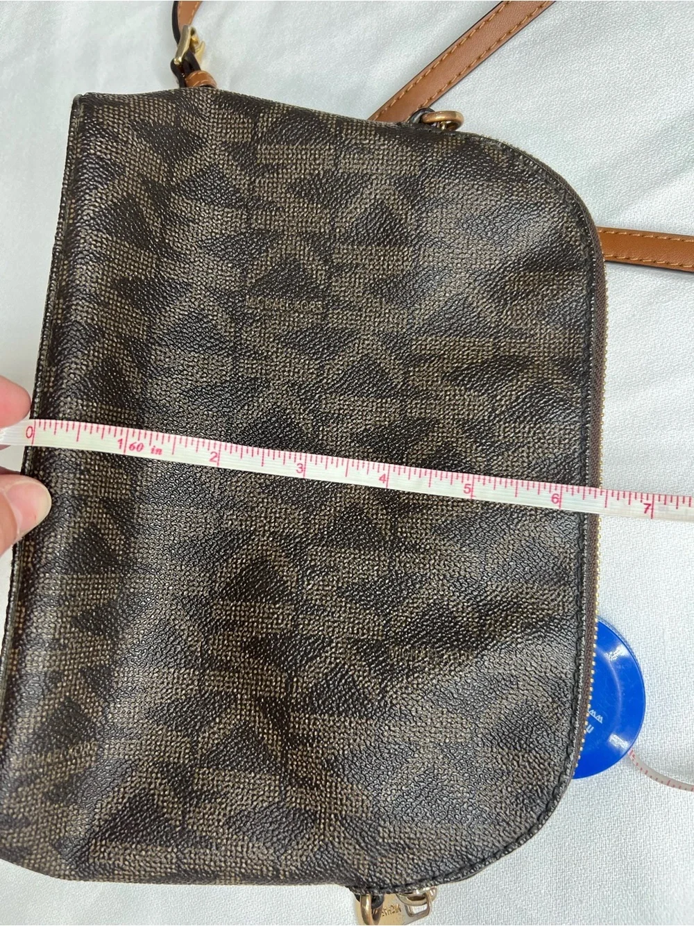 Michael Kors Cindy Signature Logo Dome Crossbody Bag